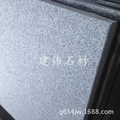 【自有矿山 工厂直销】 火烧面 G654芝麻黑 石材成品板 批发 30mm