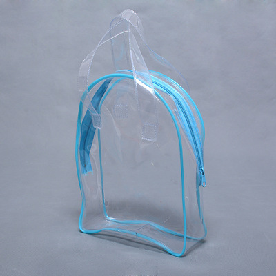 厂家直销服装塑料包装袋 PVC手提袋 透明包装拉链袋