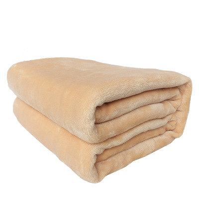 毯子纯色加厚加大柔软保暖法兰绒毛毯空调毯床单厂家批发