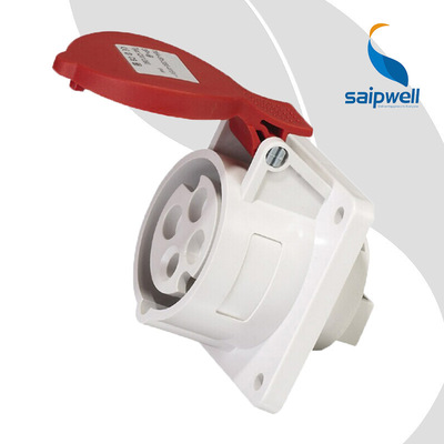 斯普威尔供应SP-1390工业防水插座 欧式三相四孔插座