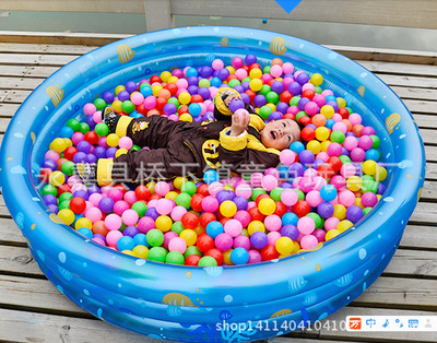 加厚充气海洋球池送海洋球宝宝游泳池婴儿童玩具钓鱼池波波