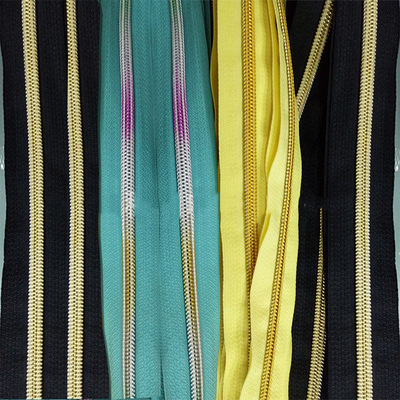 金齿银齿拉链 3号5号尼龙拉链 服装箱包拉链 电镀彩齿码装