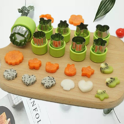 不锈钢8件套饼干模具 水果蔬菜切模具厨房DIY手工蝴蝶面印花造型