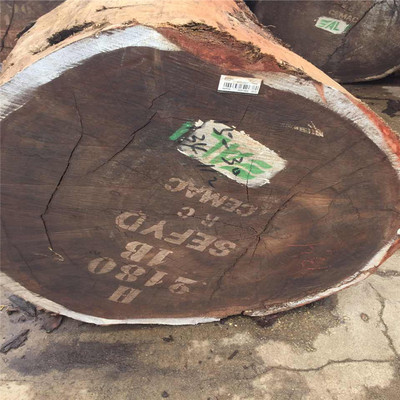 张家港木材市场奥坎原木大板材供应 非洲进口防腐木木材原木批发