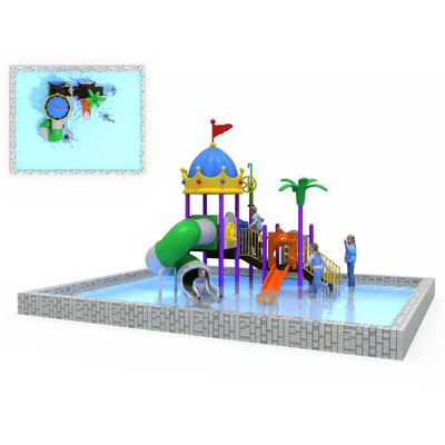 工厂供应水上游乐设备 儿童趣味小型水寨滑梯 大型水上乐园设备