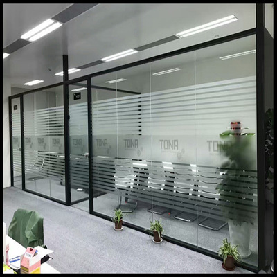 隔断墙玻璃办公室高隔断双层百叶磨砂铝合金隔钢化玻璃屏风隔墙板