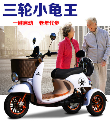 小龟王电动三轮车成人代步车接送孩子电三轮老年家用电瓶车小型