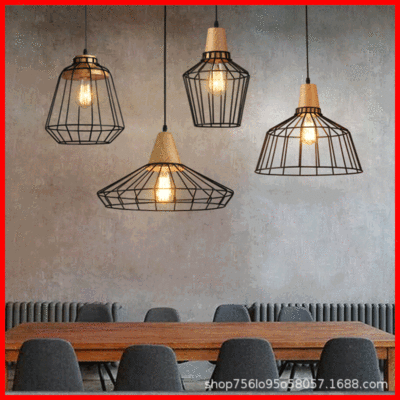 工业风吊灯创意个性复古吊灯酒吧吧台咖啡厅灯饰铁艺单头餐厅吊灯