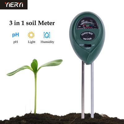 三合一圆头土壤仪三合一土壤测试仪湿度计/测量酸碱度ph值/光照