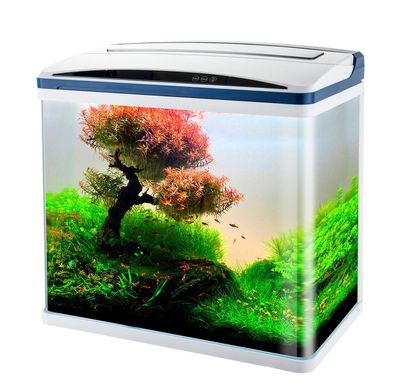 SHANDA鱼缸水族箱数显智能触摸开关LED灯带过滤创意鱼缸 桌面鱼缸