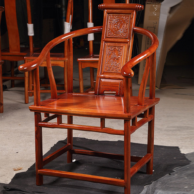 现货仿古典木质椅子 办公室会客茶桌椅卷书椅 实木中式茶椅批发