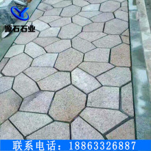 现货浅灰色花岗岩碎拼石加工 天然防腐环境石材碎拼石定制 实惠