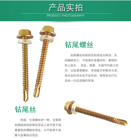 钻尾丝实拍细节