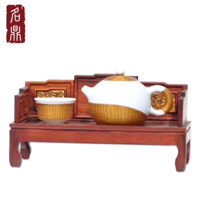 厂家直销 新中式红酸枝微型迷你罗汉床小家具 红木工艺品家居摆件