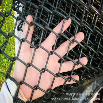 现货直销供应热镀锌钢丝勾花网护栏 包塑丝球场围栏网 勾花安全网