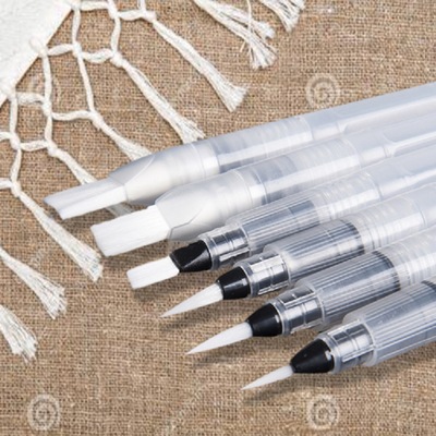 厂家直销6支套装自来水笔 固体水彩画水溶彩尼龙储水铅用笔
