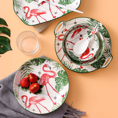 花季 日式陶瓷餐具套装家用套碗盘子碗盘碗筷组合碗碟套装