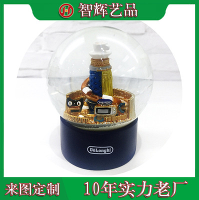 高档精品水晶球音乐盒定制创意公司文创礼品泉州树脂水球工厂
