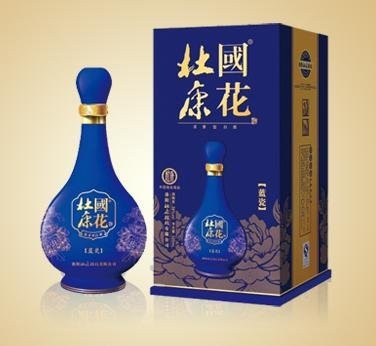 杜康国花蓝瓷