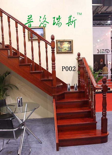 实木楼梯,L型楼梯p002