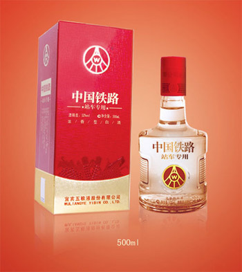 五粮液中国铁路站车酒