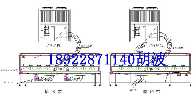 冷风机输送带降温图