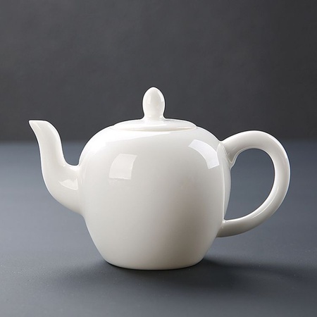 白玉瓷手工高白茶壶 德化羊脂玉瓷泡茶壶陶瓷单壶 功夫茶具过滤瓷