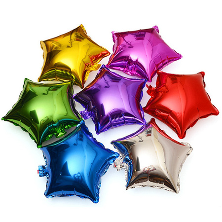 10寸五角星心形铝膜气球 婚庆生日派对装饰节庆布置 铝箔气球批发