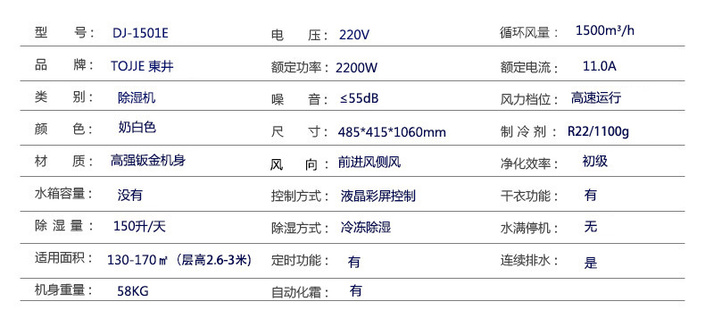 DJ-1501E参数