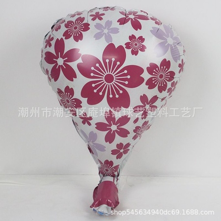 热气球铝膜气球热气球铝箔广告气球印刷梅花图案logo厂家免费打样