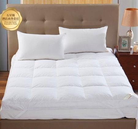 厂家直销 五星酒店羽绒床垫 双层床褥保护垫 单双人加厚 舒适垫