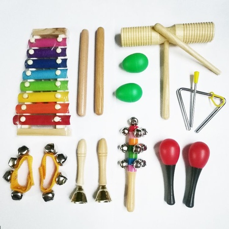 奥尔夫打击乐器套装组合9款婴幼儿童音乐早教具宝宝木制玩具0.823