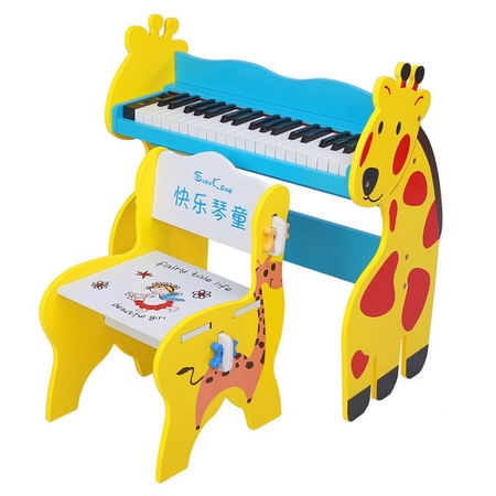 越强SK20035长颈鹿木质儿童玩具电子琴