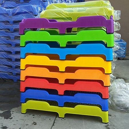 幼儿园儿童床环保塑料一体注塑床幼儿午睡午休叠叠床 儿童专用床