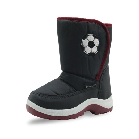 外贸冬季新款男童鞋男孩儿童足球设计防滑加厚保暖雪地靴靴子大棉