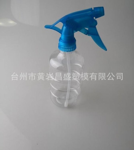 供应400ml透明喷雾瓶 圆柱形塑料瓶 PET卡口喷瓶