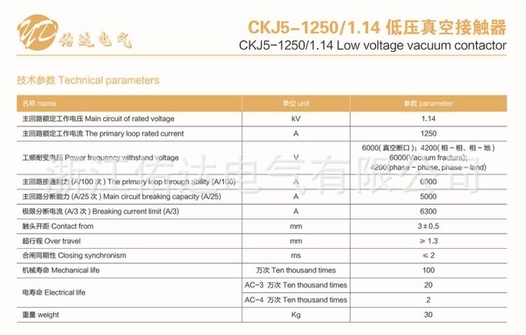 16.3-CKJ5-1250 参数