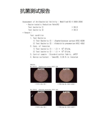 抗菌测试报告