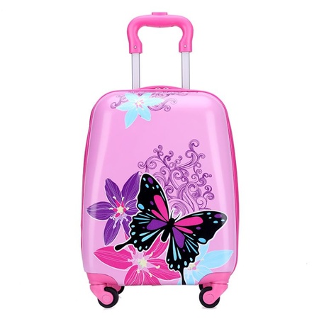 儿童拉杆箱万向轮行李旅行学生女孩孩宝宝卡通图案拖拉箱一件代发