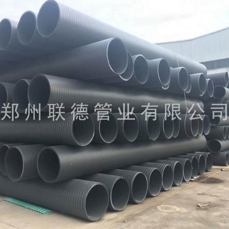 郑州 不渗漏 刚度强 HDPE双平壁钢塑缠绕排水管 厂家直供