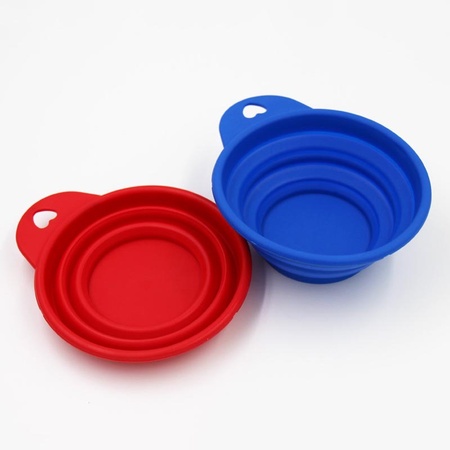 厂家直销硅胶用品硅胶折叠碗 食品级硅胶户外便携式硅胶折叠碗