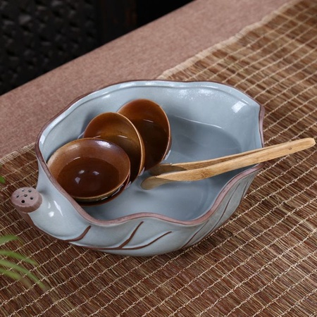 批发哥窑茶洗陶瓷茶具配件 水仙花盆 创意大号多肉盆栽金鱼缸