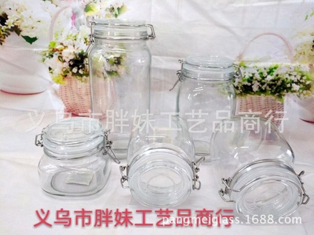 批发透明玻璃密封罐 厂家直销玻璃密封罐  供应家居专用玻璃密封