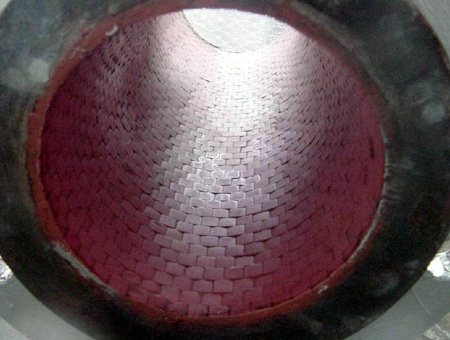 密度大，耐磨损矿山尾矿管钢玉陶瓷贴片管