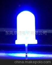 F5雾状圆头兰光短脚 LED