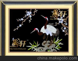 彩轩品牌丝带绣批发 中国风挂画套件 冬韵