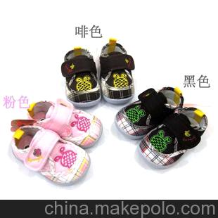 广迪童鞋B140巴布豆宝宝学步鞋 时尚帆布鞋12.5-15码