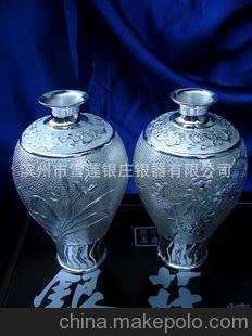 厂家供应办公梅兰竹摆设批发花瓶银器
