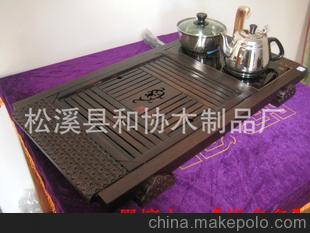 厂家直销 红木 鸡翅木 黑檀木 功夫茶盘 电磁炉茶具批发 钱多多