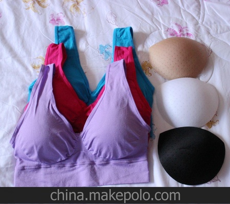 一件代发 婷美浪莎品质大码无痕内衣运动文胸无钢圈透气孔胸垫